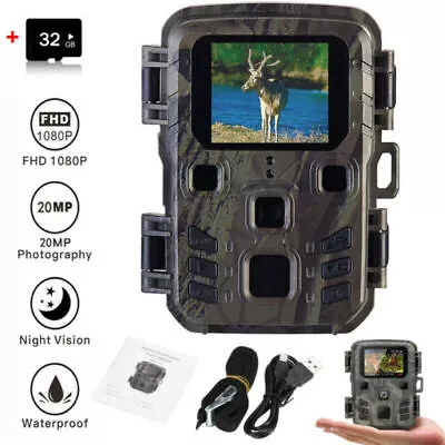 20MP Mini Hunting Trail Camera 1080P Wild Animal Trap IR Night Vision Scout IP65 • $28.99