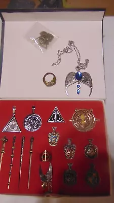 18 PCS Harry Potter Wand Rings Necklace Gift SET/ Tiara Crown STONE RING • $40