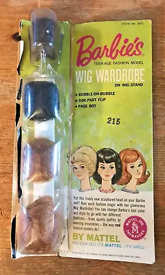 Barbie's Wig Wardrobe On Wig Stand With Original Package 1963 Vintage Mattel • $124.99