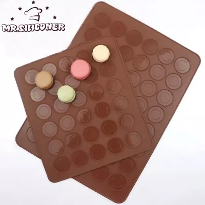 Silicone Macaron Pastry Oven Baking Mold 30/48 Cavity DIY Cake Roll Mat Cake Pad • $7.58