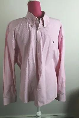 Gaastra Men's Shirt Nautical Supplies Long Sleeve Size XXL Pink And White Stripe • $24.95