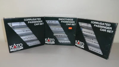 $240 • Buy KATO N Scale #1401 (E) SMOOTH, #1502 & #1603 CORRUGATED SANTA FE PASSENGER CARS