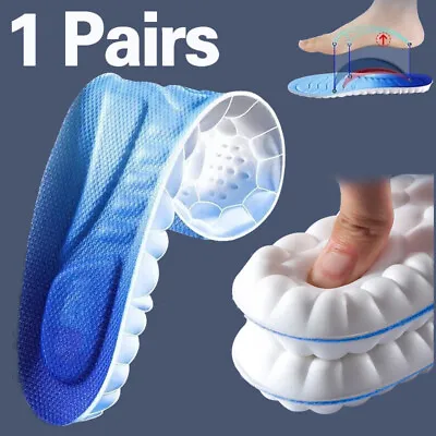 4D CLOUD TECHNOLOGY Insoles Hiking Trainer Inner Soles Inserts Breathable NEW • £3.95