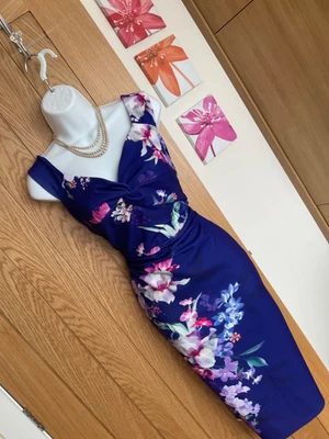 £20 • Buy 💙💙stunning💙💙lipsy London Size 14 Blue Pink Floral Wiggle Dress💙fast Post💙