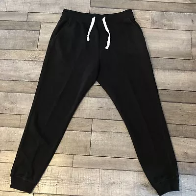 Desert Dunes Joggers Mens Size Large Black Elastic Waist Drawstring Pants Pocket • $18.99