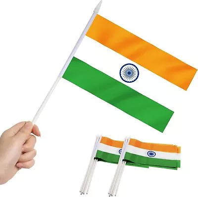 Anley India Mini Flag 12 Pack - Hand Held Small Miniature Indian Flags • $8.55