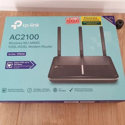 £39.99 • Buy TP-LINK AC2100 Archer VR2100 VDSL/ADSL Modem Router OneMesh - Black