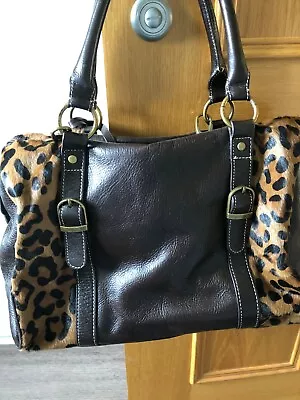 Leather/animal Print Bag (edina Ronay)-brown • £45.08