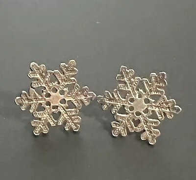 $12 • Buy Women 925 Sterling Silver Jewelry Earrings  Snowflake Stud
