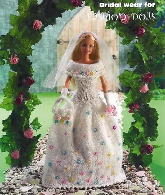 Barbie Type Fashion Doll Knitting Pattern Bridal Summer Silky In 8ply COPY • $6