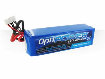 £158.99 • Buy OptiPower Lipo Battery 5000mAh 6S 30C