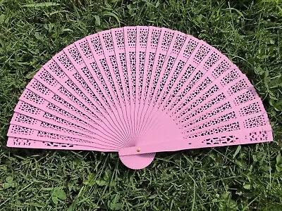 $9 • Buy Pink Sandalwood Fan For Wedding Favor