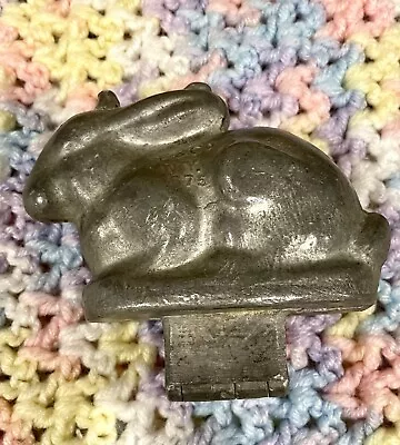 Antique Pewter Bunny Rabbit Ice Cream Mold Chocolate E & Co. #675 Eppelsheimer • $29.95