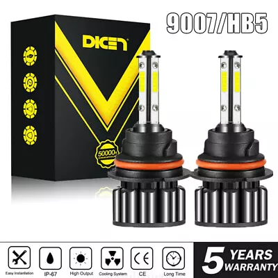 9007 HB5 LED Headlight Bulbs Conversion Kit High Low Dual Beam 6500K Super White • $12.98