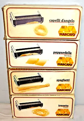 (4) Marcato Atlas Pasta Maker Attachments Spaghetti Trenette Pappardelle Capelli • $100