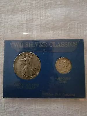 1942 Silver Liberty Walking And Mercury Dime Silver Set • $12