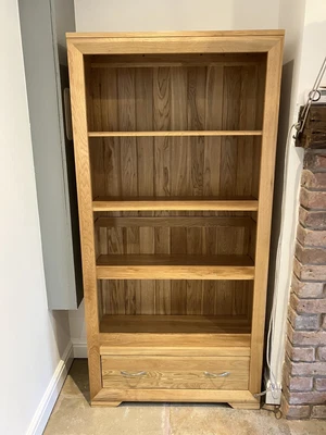 £185 • Buy Oak Furnitureland Natural Solid Oak Tall Bookcase