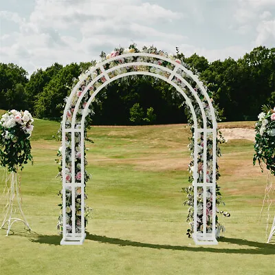 $99.90 • Buy Heavy Duty Arch Backdrop Stand Garden Metal Arbor Frame For Wedding Party Stage
