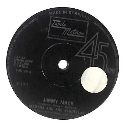 £8.10 • Buy Martha And The Vandellas Jimmy Mack UK 7  Vinyl 1967 TMG599 Tamla Motown EX