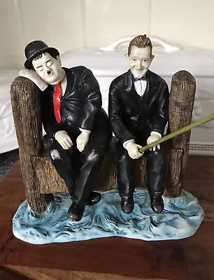 Laurel & Hardy Large Figure Gone Fishing 8 Tall X 9 Wide Inches VGC • £50