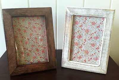 £8.99 • Buy  Photo Frame Single Portrait Dark Or White Wash Wood Style Chic & Shabby 6 X 4 