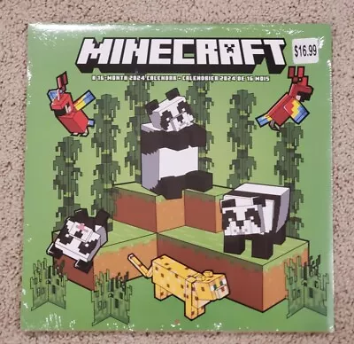 Minecraft 2024 16-Month Wall Calendar Factory Sealed • $4.42