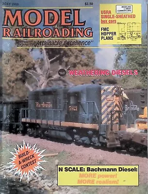Model Railroading Magazine May 1988 Weathering Diesels FMC Hopper Plans • $17.99