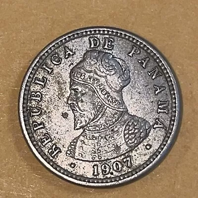 Panama ½ Centésimo 1907 Coin Half Cent Bust Of Balboa Copper Nickel 16mm Km# 6 • $22.15
