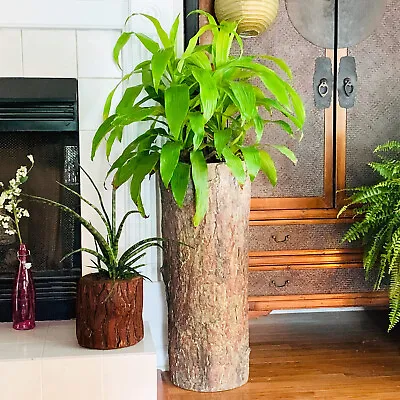 Country Corner Vintage Plant And Fern Stand. Unique Indoor Stump Planter. • $159