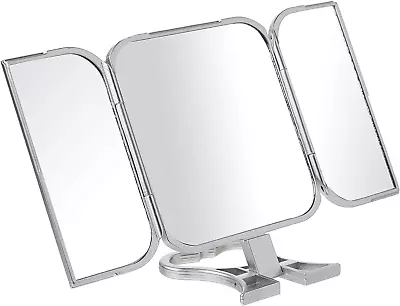 Creations 3-Way Foldable Travel Makeup Mirror With Built In Stand And Handle Si • $10.33