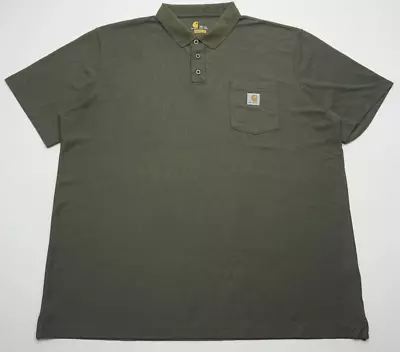 Carhartt Polo Shirt Size 4XL XXXXL PIT TO PIT Is 28 Inches Label 2XL • £29.99