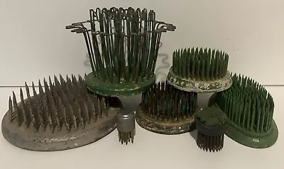 Vintage Cast Iron Metal Spike Flower Frogs- Lot Of 7 Items • $1.25