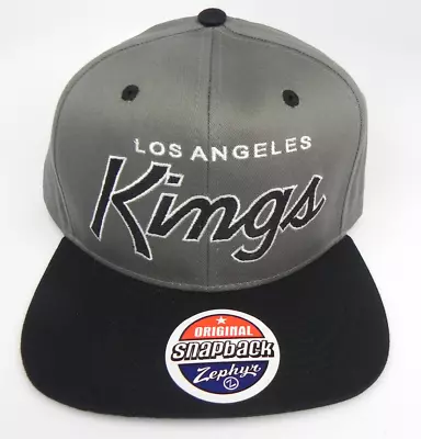 Los Angeles Kings Nhl Vintage Script Snapback Retro 2-tone Z Cap Hat New! • $24.95