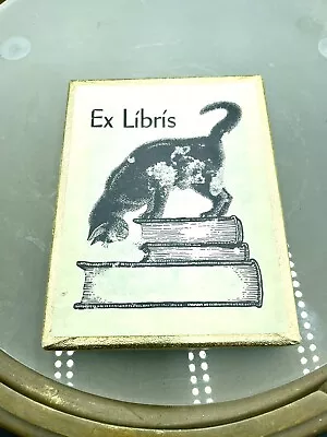 Vintage Ex Libris Antioch Black Cat On Books - Book Plates In Original Box • $27.99