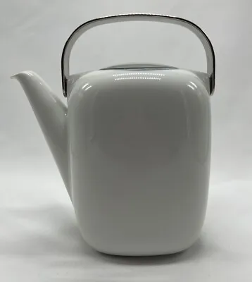 Rosenthal Studio Line Suomi White Teapot Black Band Designed By Timo Sarpaneva  • $93.99