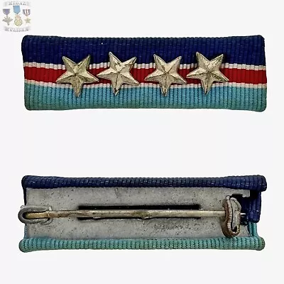 Wwii Us Merchant Marine Combat Ribbon Bar 5th Award Silver Zinc Star Pin-back • $49.99