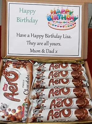 Personalised AERO MILK Chocolate Box Hamper Selection Birthday Christmas Gift • $11.82