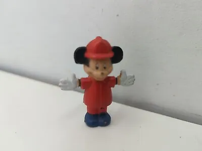 Disney Mickey Mouse Red Fireman PVC Collectible Vintage Figure Toy • $6.10