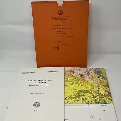 Geologic Atlas Of Texas: Pecos Sheet Geologic Map 1975 • $12.25