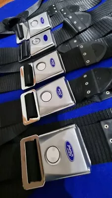 Ford Concours Xy Gt Black Seat Belt Set Fit Xw Xr Xt Za Zb Zc Zd Fairlane Gs 351 • $1199.50