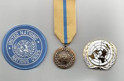 United Nations Medal For Iraq/kuwait Un Beret Badge And Sleeve Badge • £27.95