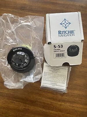 Ritchie S-53 Explorer Marine Compass Surface Mount | Black • $75
