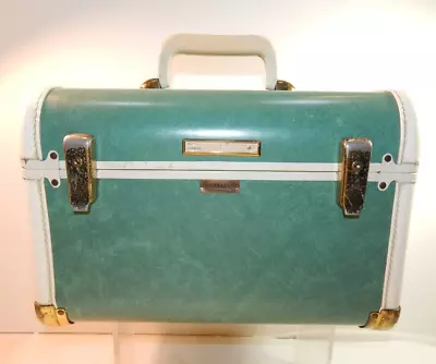 Samsonite Shwayder Bros Vintage Train Case Luggage Style 5112 Rare Blue Green • $59.95