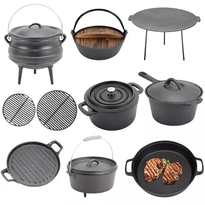 £16.95 • Buy Non-Stick Cookware Cast Iron Cooking Pot Frying Pan Dutch Oven Stew Pot Skillet