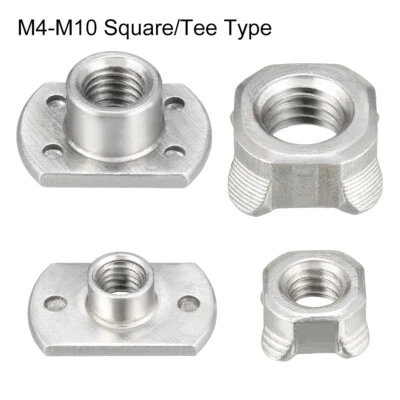 £4.79 • Buy M4-M10 Square/Tee Type Carbon Steel Weld Nuts Machine Screw W Projections