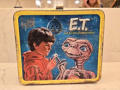 Vintage Aladdin E.T. The Extra-Terrestrial Metal Lunch Box 1982 - No Thermos • $37.50