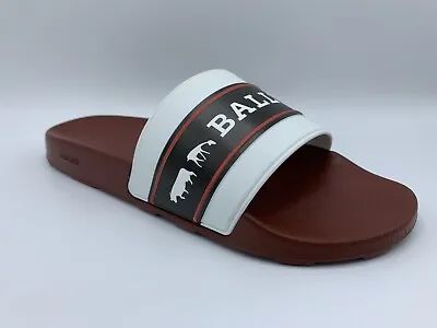 Bally Animals White Black And Red Rubber Sandals Size US 8 Made In Italy • $186.75