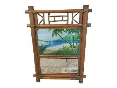 Real Bamboo Wall Mirror Tropical Style • $350