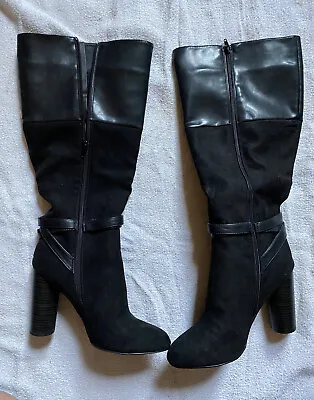 $20 • Buy Black Just Fab Jonica Heeled Boots Size 10 New In Box