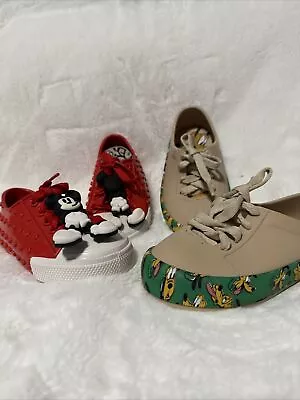 2 PAIR MINI MELISSA Disney Kids Toddler Size 9 • $35